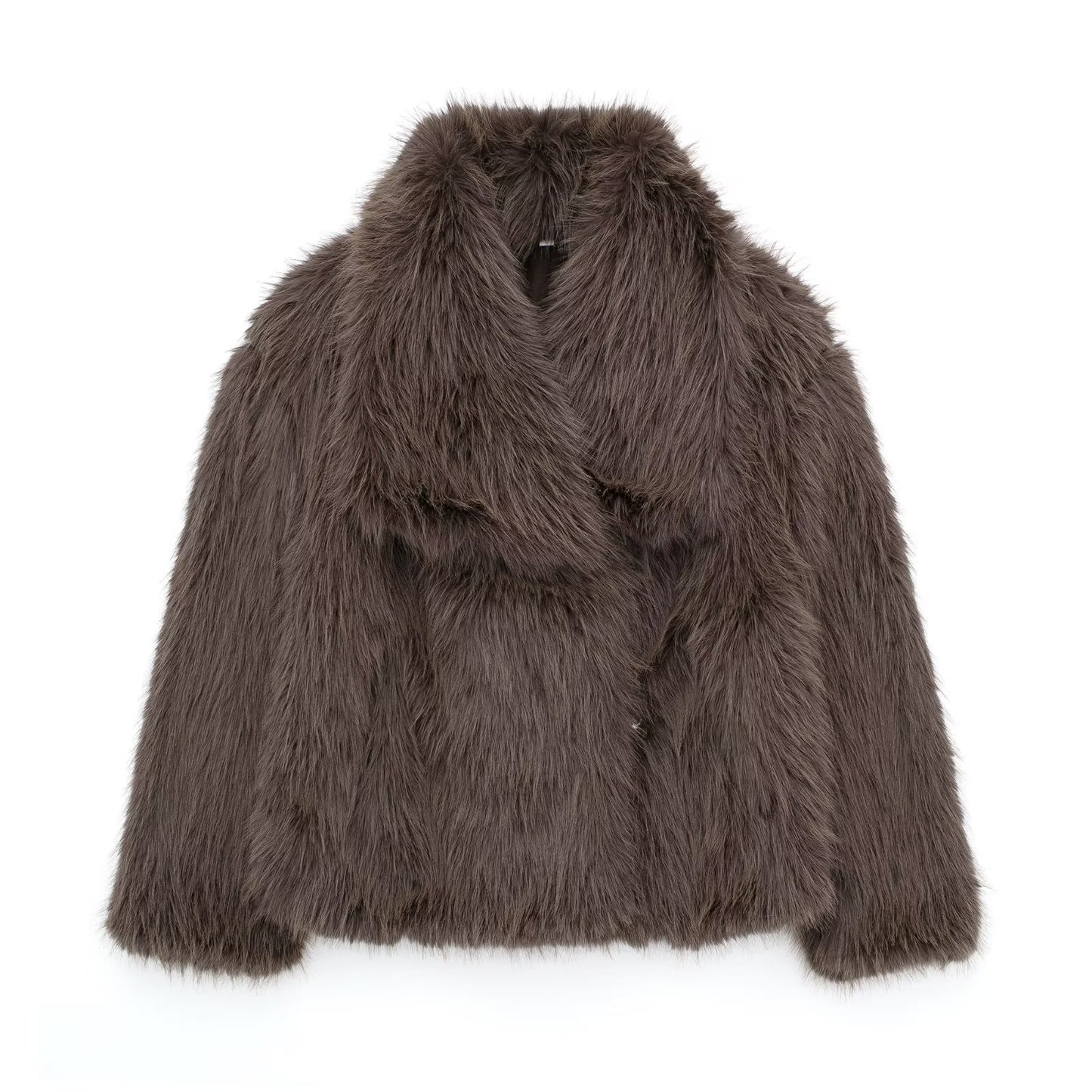 Winter Plush Coat Fashion Warm Thicken Fluffy Lapel Jacket Outwear Casual Long Sleeve Tops Womens Clothing by http://Loyshop.shop