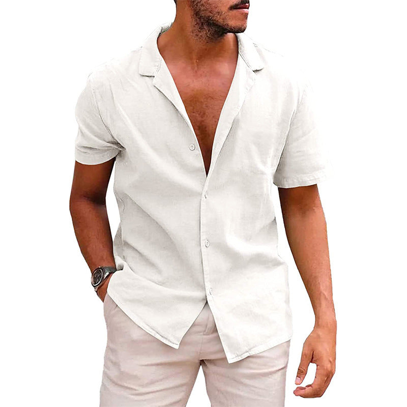 Men's Tops Casual Button Down Shirt Short Sleeve Beach Shirt Summer Mens Clothing by http://Lolyshop.shop
