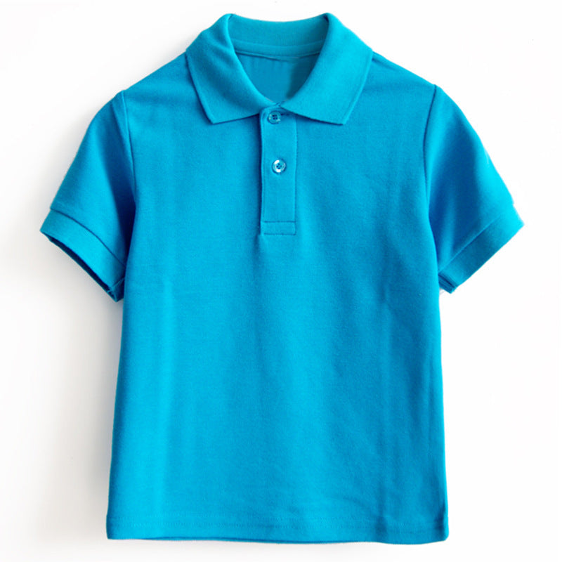 Children's Polo Shirt With Solid Color Cotton Lapel by http://Lolyshop.shop