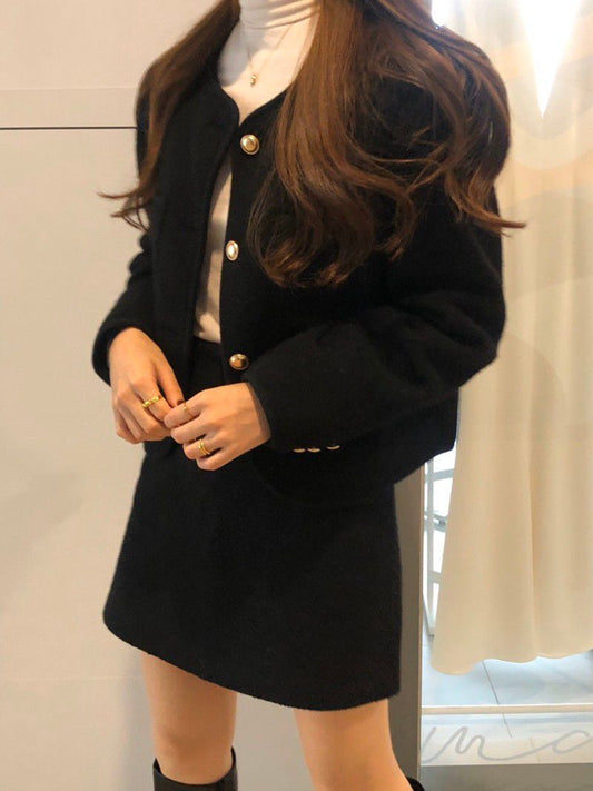 Small Short Woolen Jacket Cardigan Woman by http:// Lolyshop.shop