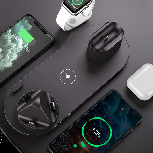 Wireless Charger For IPhone Fast Charger For Phone Fast Charging Pad For Phone Watch 6 In 1 Charging Dock Station by Cjdropshipping