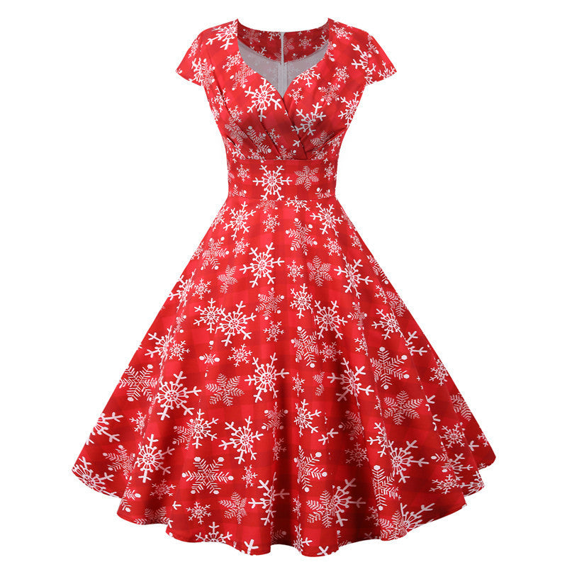 Christmas short sleeve dress women by http://Lolyshop.shop