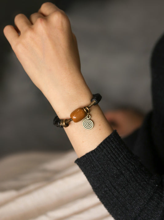 Ebony Personality Bead Bracelet Female Ethnic Handmade Jewelry by http://Lolyshop.shop