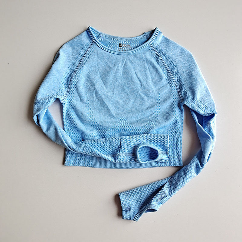Sports T-shirt Quick-drying Tight High Elastic Short Seamless Long-sleeved Coat