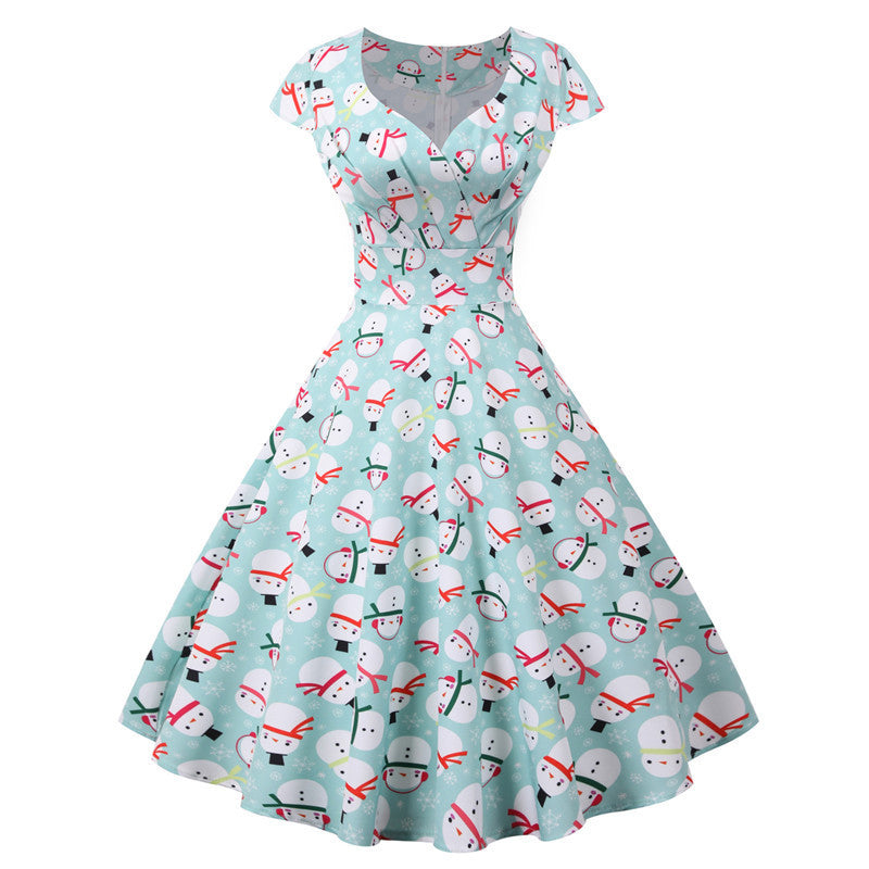 Christmas short sleeve dress women by http://Lolyshop.shop