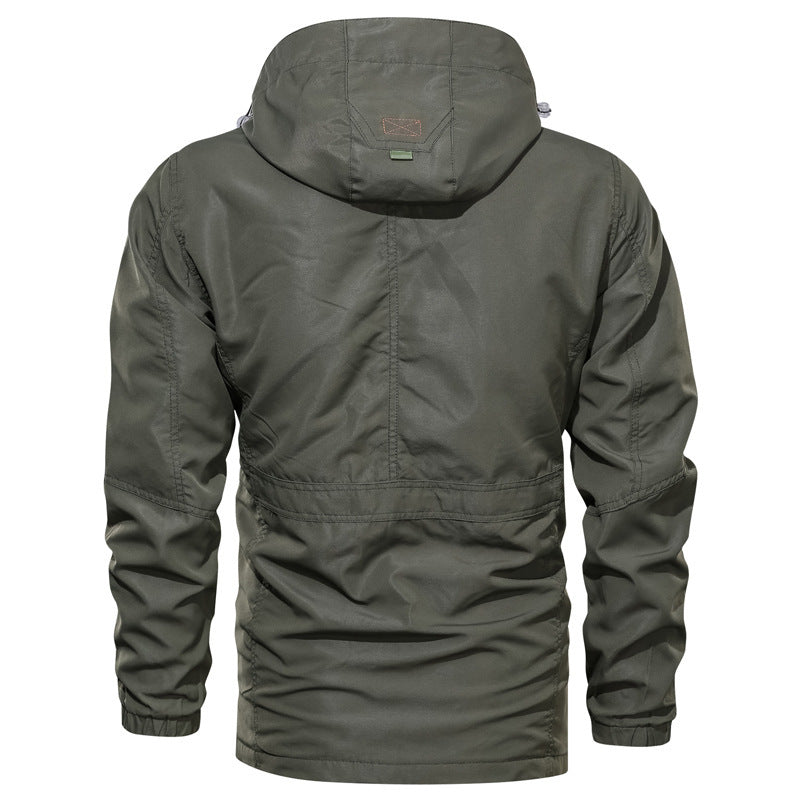 Men's Medium To Long Casual Outdoor Hooded Plus Size Jacket by http://Lolyshop.shop
