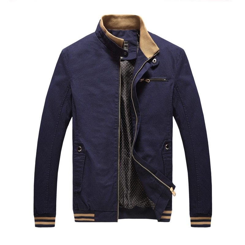 Spring Autumn Men Casual Jacket Coat Men's Fashion Washed 100% Pure Cotton Brand-Clothing Jackets Male Coats by http://Lolyshop.shop