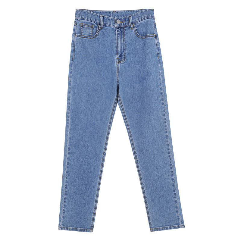 Bleached Washed High Waist Slim Straight Capris Jeans by http://Lolyshop.shop