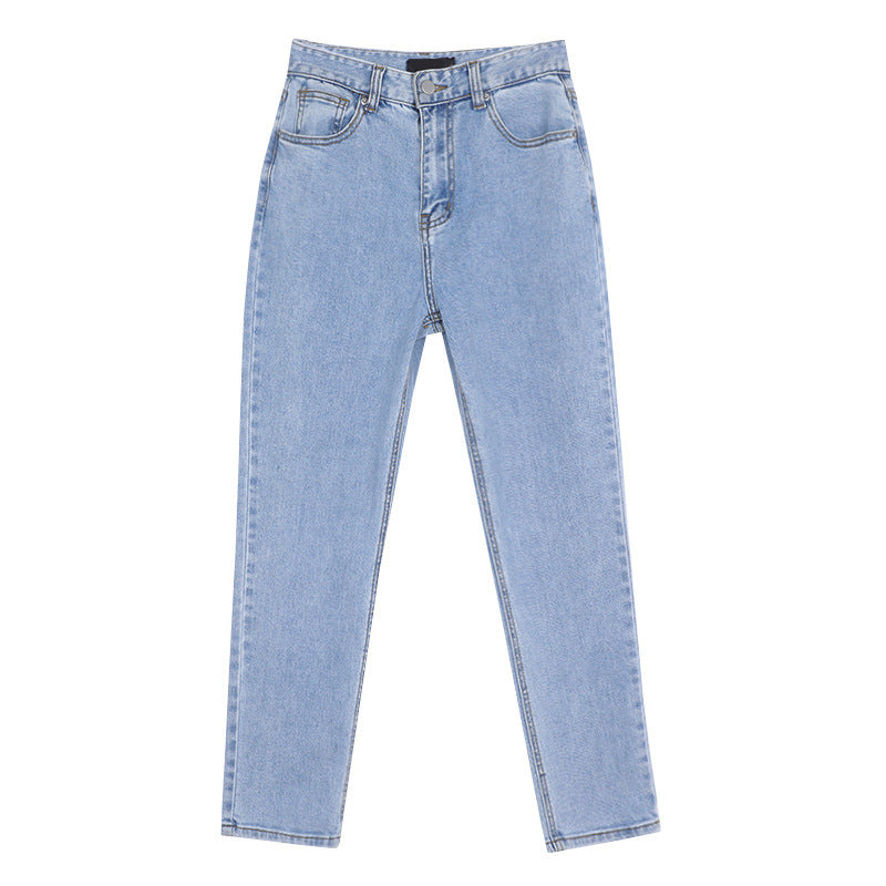 Bleached Washed High Waist Slim Straight Capris Jeans by http://Lolyshop.shop