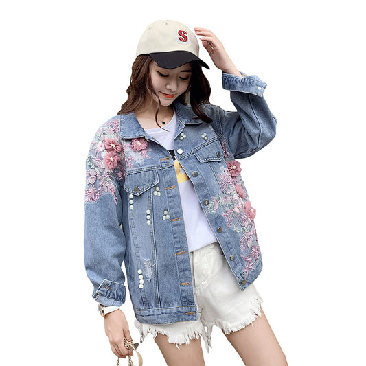 Ripped Denim Short Jacket Women Loose Jacket by http://Lolyshop.shop