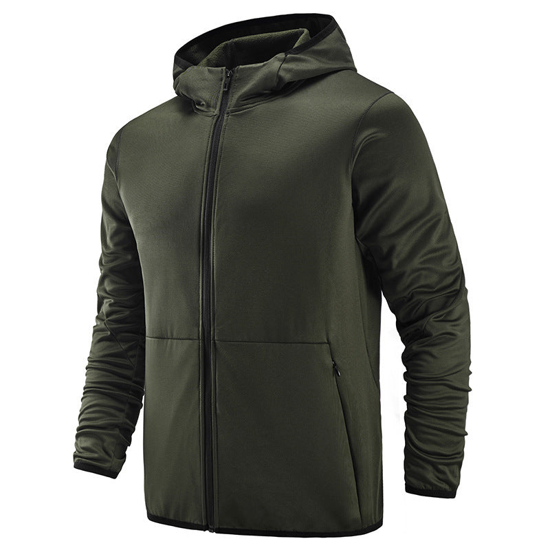 Men's Cardigan Hooded Sports Sweatshirt by http://Lolyshop.shop
