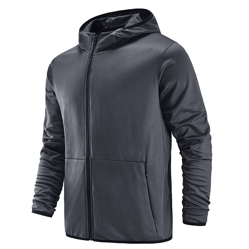 Men's Cardigan Hooded Sports Sweatshirt by http://Lolyshop.shop