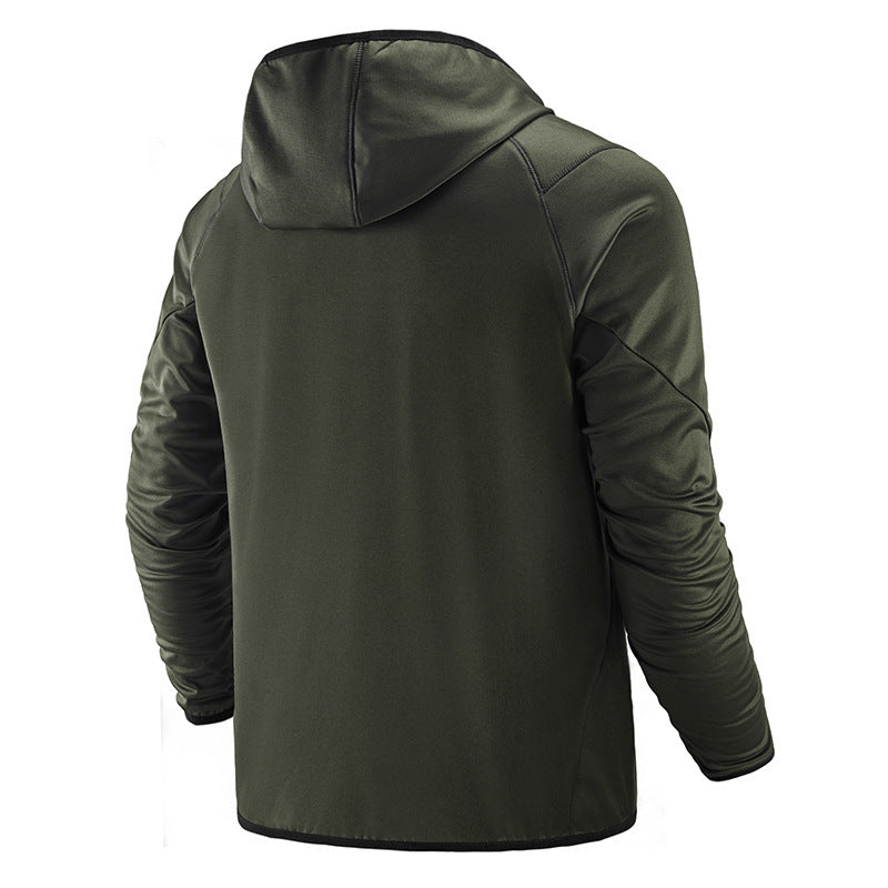 Men's Cardigan Hooded Sports Sweatshirt by http://Lolyshop.shop