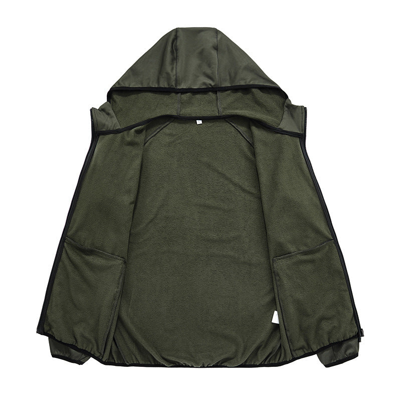 Men's Cardigan Hooded Sports Sweatshirt by http://Lolyshop.shop