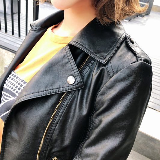 Jacket Small Suit Autumn Motorcycle Leather Fashion All-Match Jacket by http://Lolyshop.shop