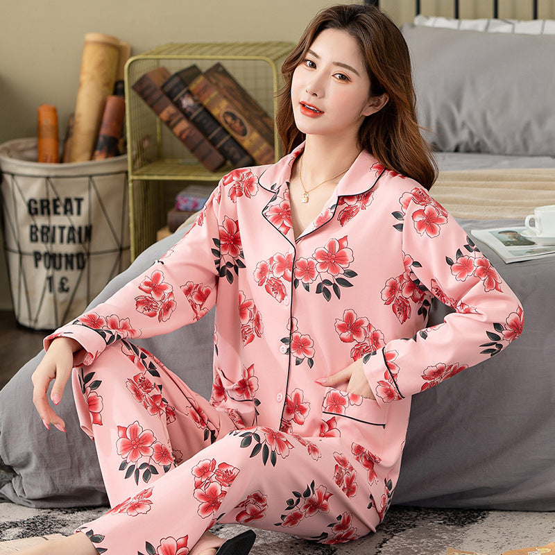 Spring And Autumn Cotton Long-Sleeved Middle-Aged And Elderly Mothers Plus Size Casual Home Wear Suits That Can Be Worn Outside