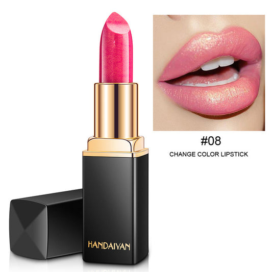 Shiny Metallic Lipstick Pearlescent Color Temperature Change Lipstick Gilt Lipstick by http://Lolyshop.shop