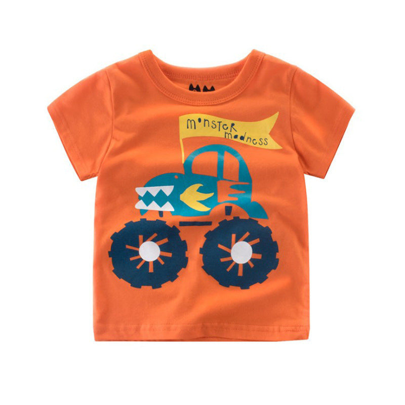 Children's Clothing Summer Boys Short Sleeved Full Print Car Cartoon Children's T Shirt by http://Lolyshop.shop