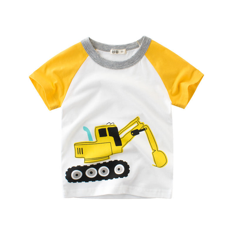 Children's Clothing Summer Boys Short Sleeved Full Print Car Cartoon Children's T Shirt by http://Lolyshop.shop