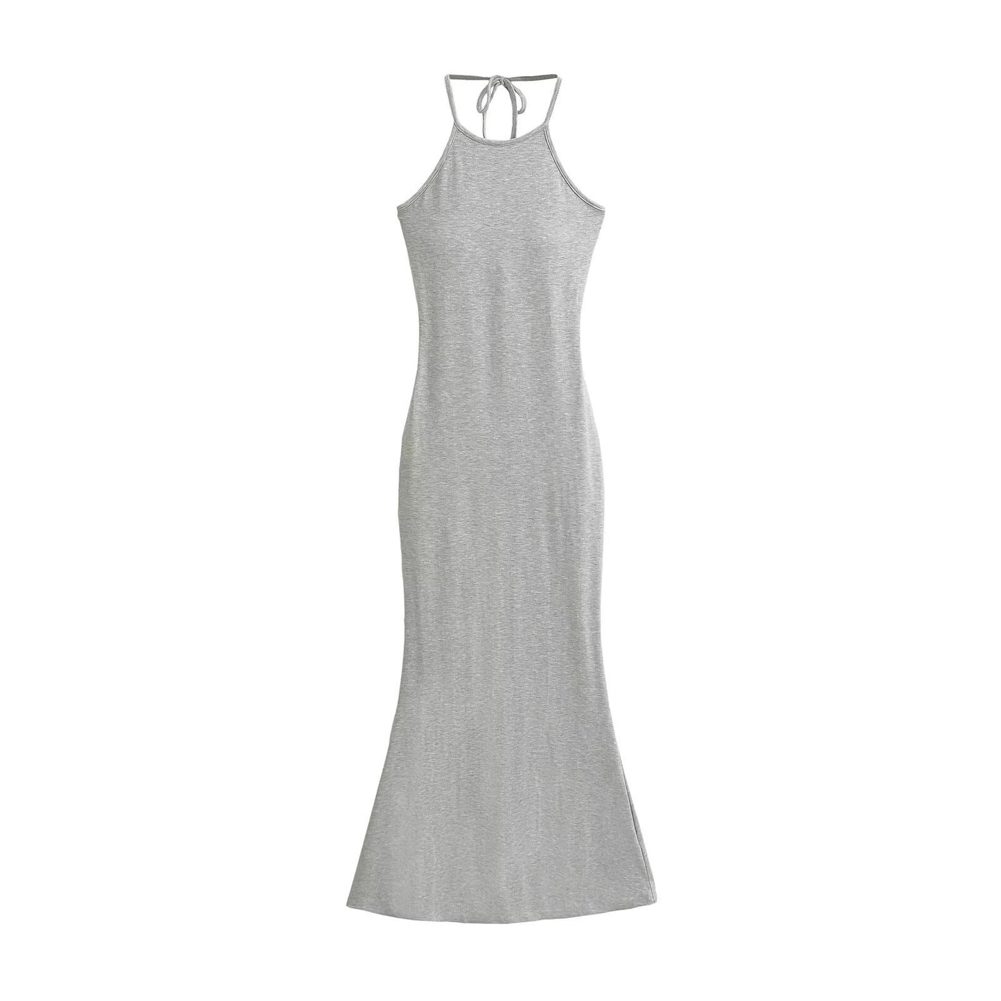 Halter Rope Slim Fit Backless Long Dress