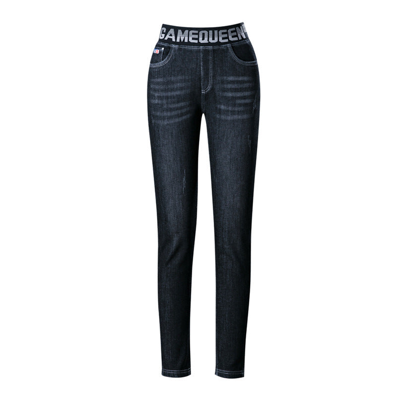 Women's Fashion Fleece Padded Jeans