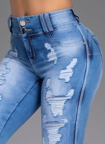 Fashion Ripped Women's Skinny Feet High Waist Jeans by http://Lolyshop.shop