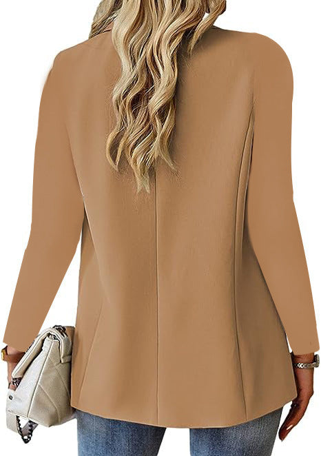 Ins Lapel Button Jacket Fashion Commuter Casual Suit Jacket Women's Long-sleeved Tops Outwear Clothing by http://Loyshop.shop