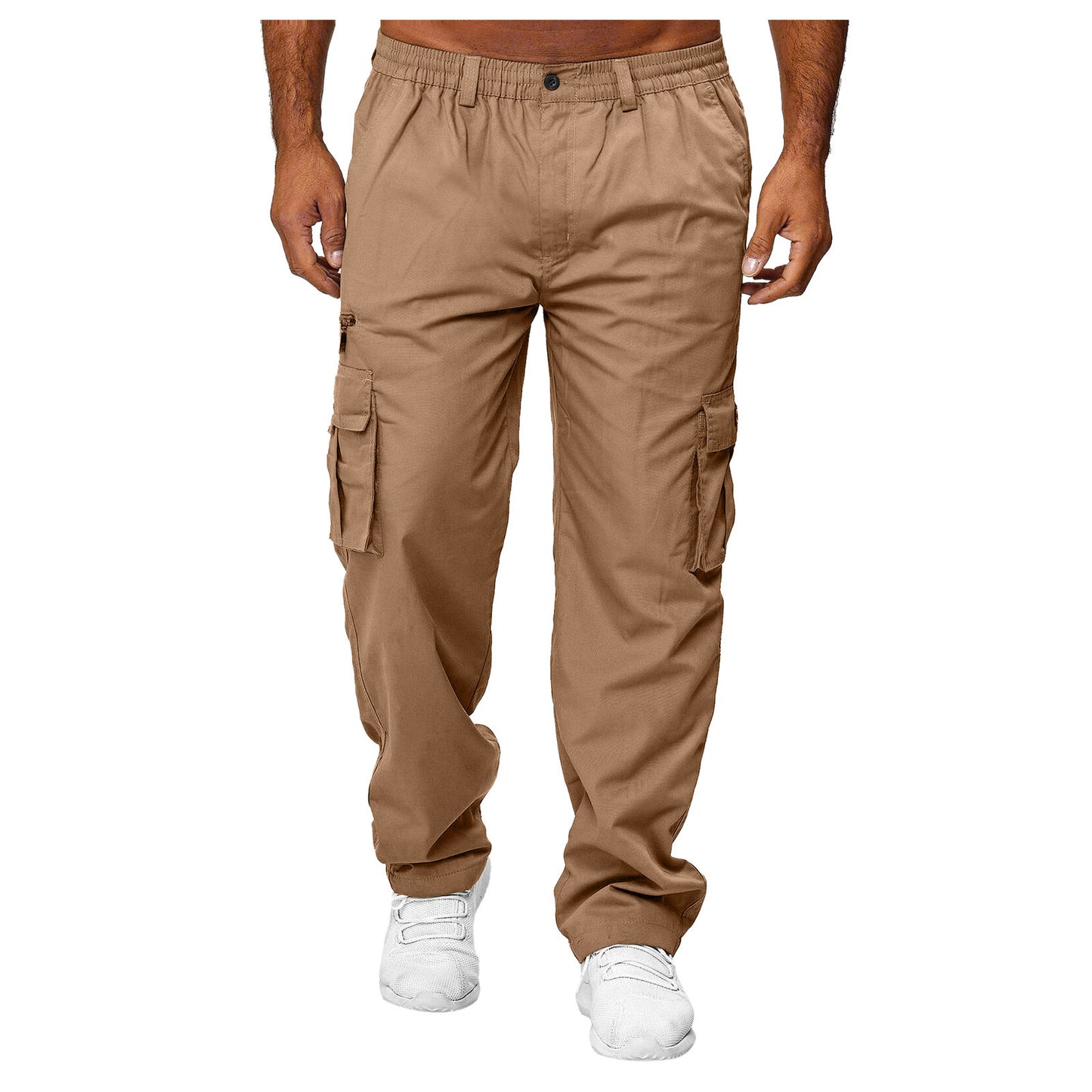 Men's Casual Multi-pocket Loose Straight Cargo Pants by http://Lolyshop.shop