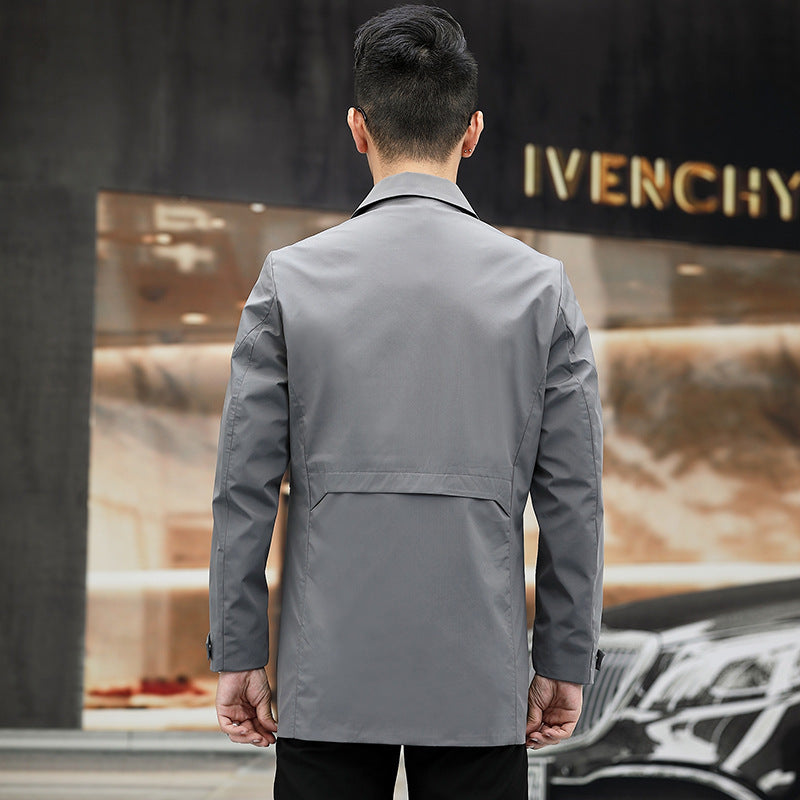 Lapel men's trench coat by http://Lolyshop.shop