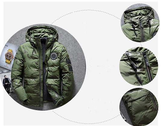 Camouflage Men's Winter Jacket Coat Hooded Casual Slim Down Parka Autumn Camo Windproof Warm Mens Overcoat by http://Lolyshop.shop