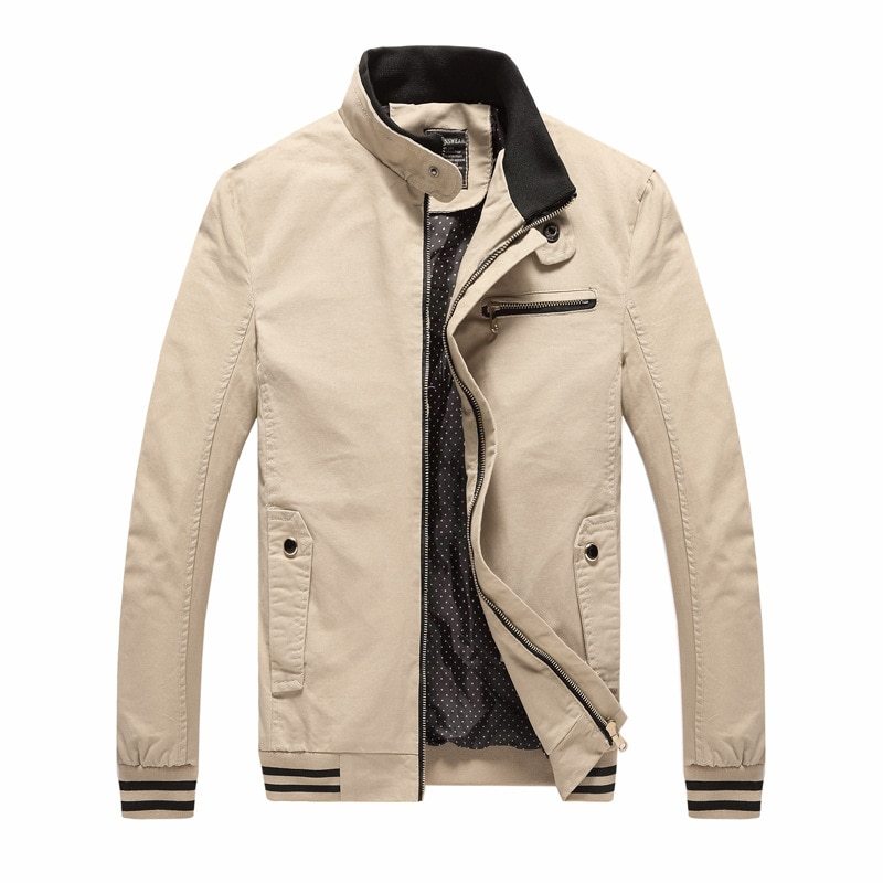 Spring Autumn Men Casual Jacket Coat Men's Fashion Washed 100% Pure Cotton Brand-Clothing Jackets Male Coats by http://Lolyshop.shop