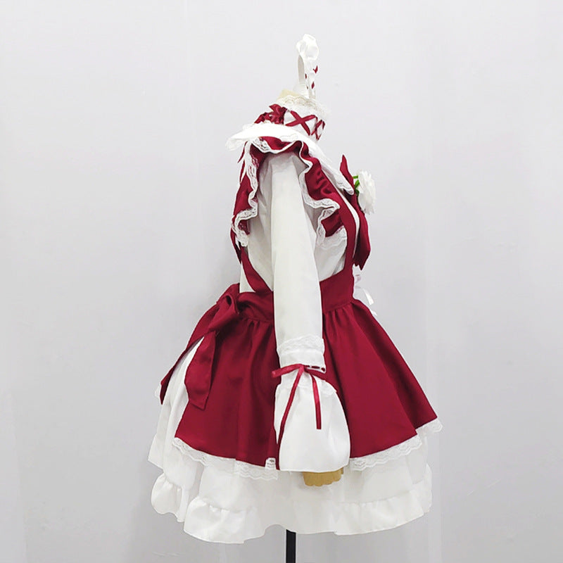 Halloween Red Anime Character Cosplay Clothes Gothic Style Maid Costume by http://Loyshop.shop