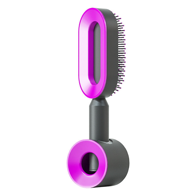 Self Cleaning Hair Brush For Women One-key Cleaning Hair Loss Airbag Massage Scalp Comb Anti-Static Hairbrush by http://Lolyshop.shop