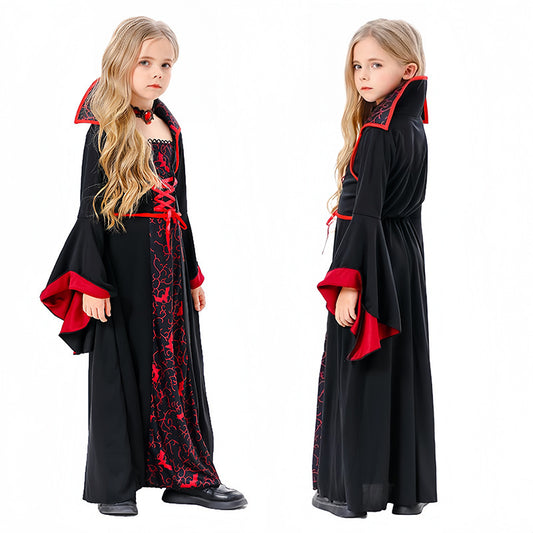 Halloween Cos Witch Children Black Clothes Horror Girl Party Costumes by http://Loyshop.shop