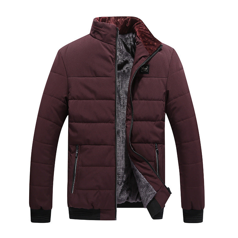 Winter Coat Men's Cotton Clothing Korean Style Fleece-lined Cotton-padded Jacket For Men by http://Lolyshop.shop