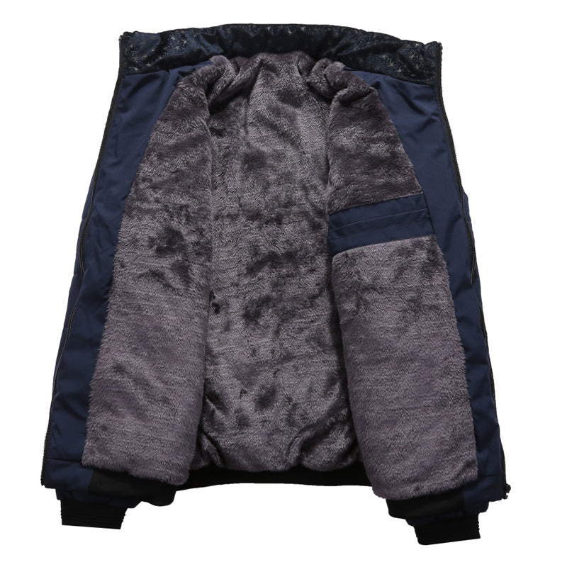 Winter Coat Men's Cotton Clothing Korean Style Fleece-lined Cotton-padded Jacket For Men by http://Lolyshop.shop
