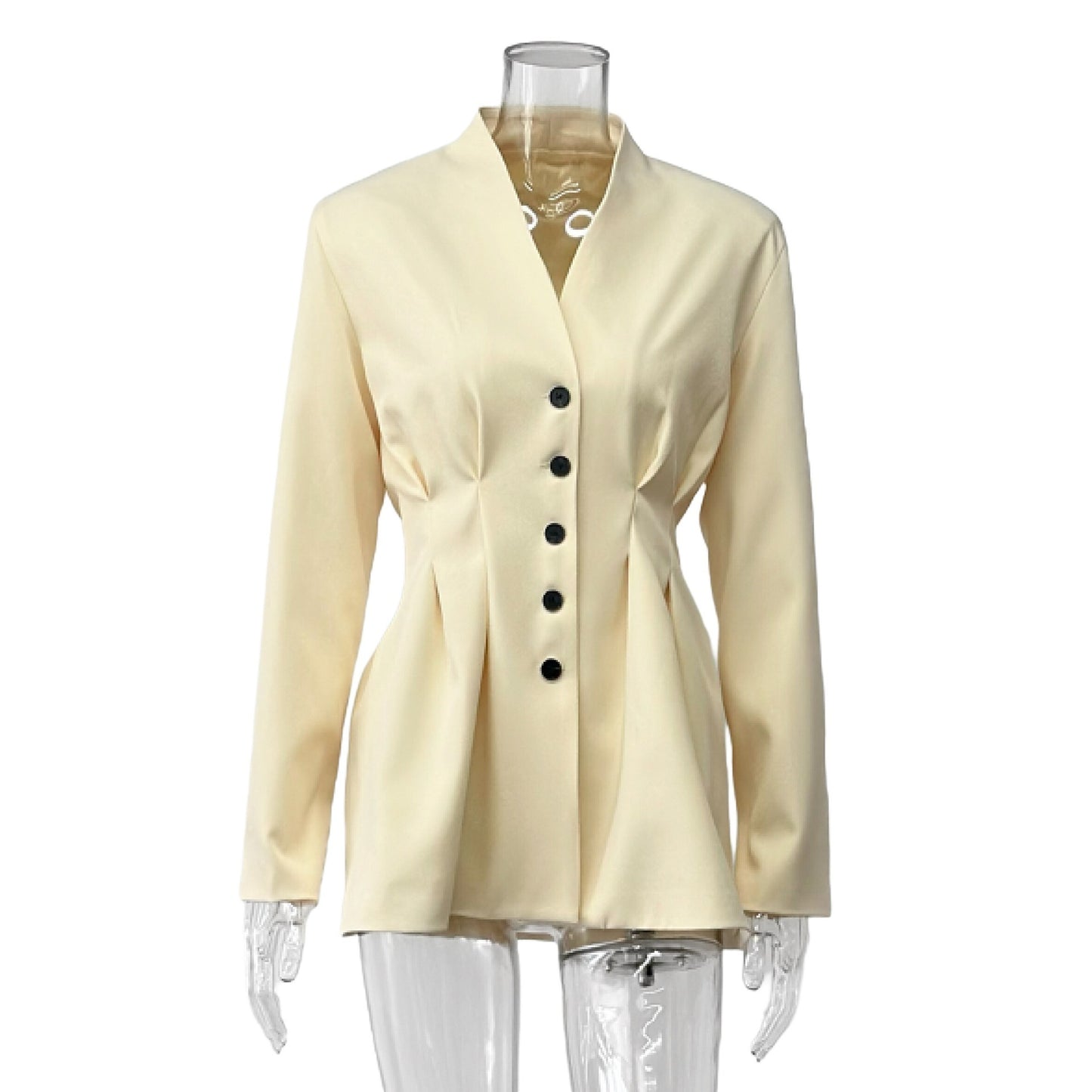 Advanced Sense Vintage Single-breasted Waist-controlled Long Sleeves