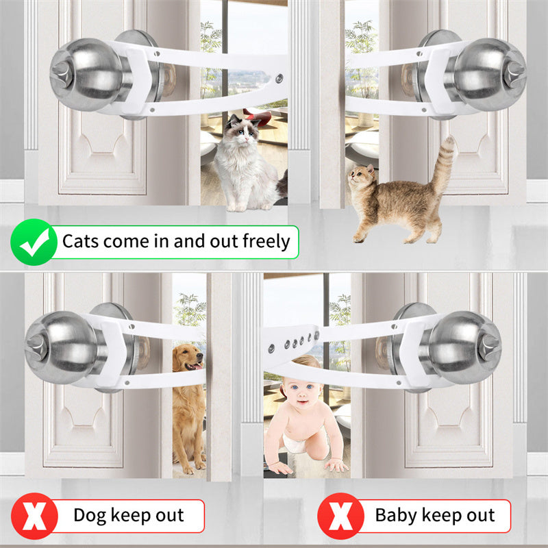 Pet Cat Door Holder Latch Prevents Dogs From Entering Cat Supplies Adjustable Elastic Gate Lock Keep Dog Out Pet Cat Accessories by http://Loyshop.shop