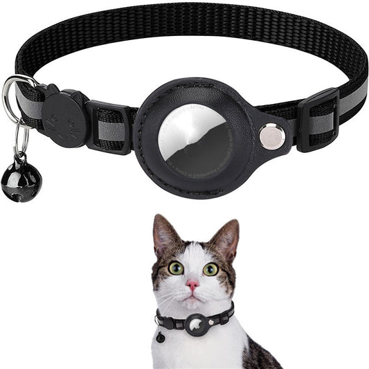 Reflective Collar Waterproof Holder Case For Airtag Air Tag Airtags Protective Cover Cat Dog Kitten Puppy Nylon Collar by http://Loyshop.shop