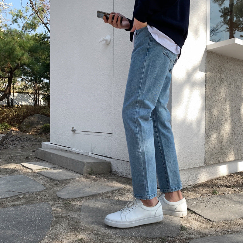 Loose Straight Cropped Pants Retro Trousers by http://Lolyshop.shop