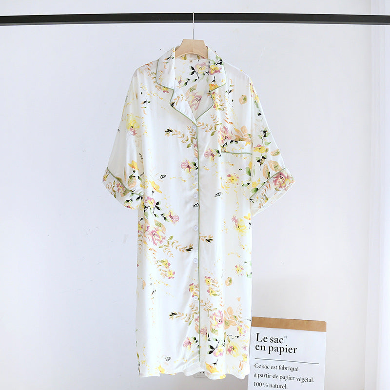 Cotton Sleeping Dress Cool Short Sleeves by http://Loyshop.shop