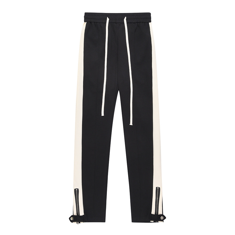 Fashion Stitching Casual Wide-leg Trousers Men by http://Loyshop.shop