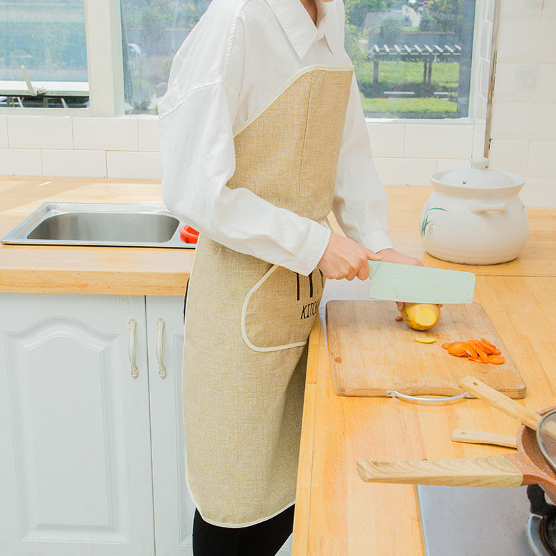 Kitchen Waterproof And Oil-proof Home Cooking Female Vibrato With Strapless Apron by http://Lolyshop.shop