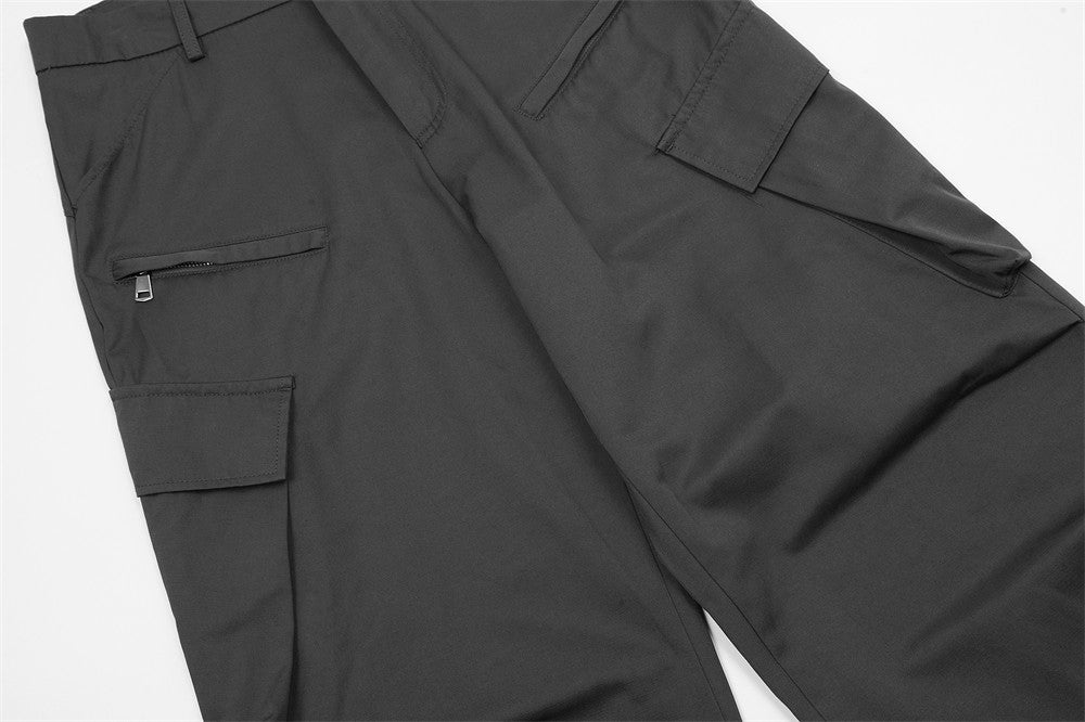 Multi-pocket Pleated Workwear Casual Pants Men by http://Lolyshop.shop