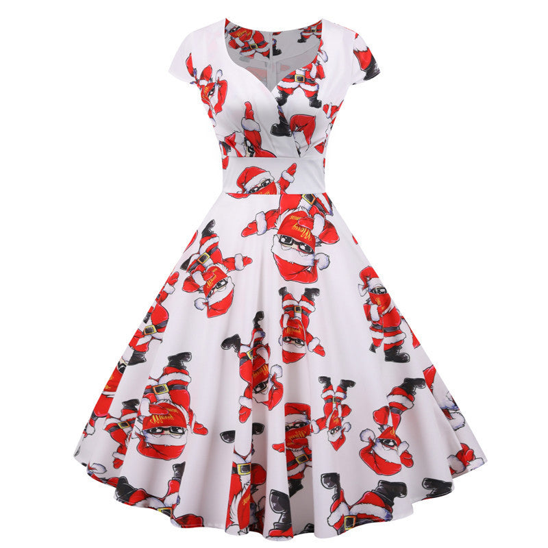 Christmas short sleeve dress women by http://Lolyshop.shop