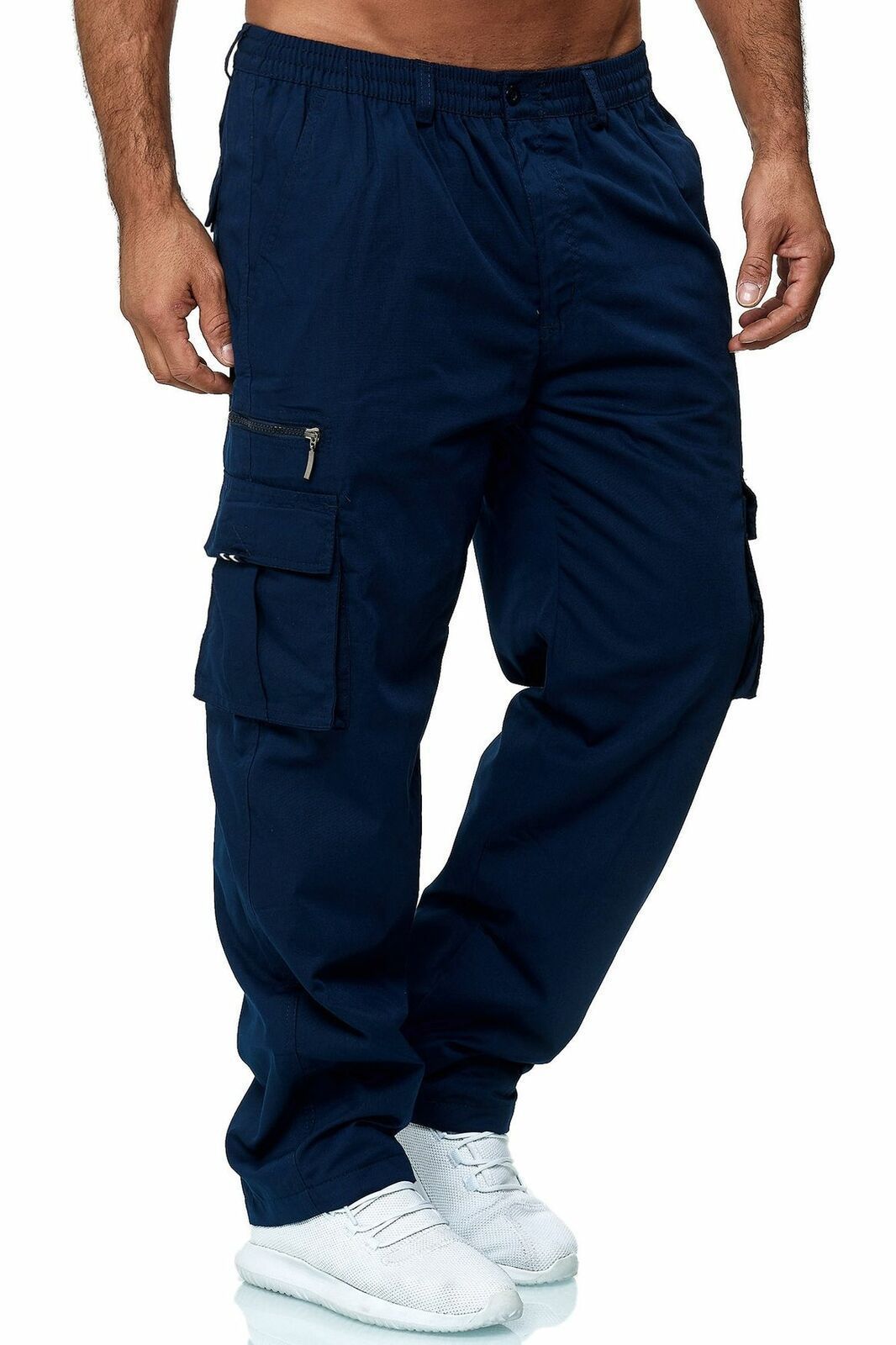 Men's Casual Multi-pocket Loose Straight Cargo Pants by http://Lolyshop.shop