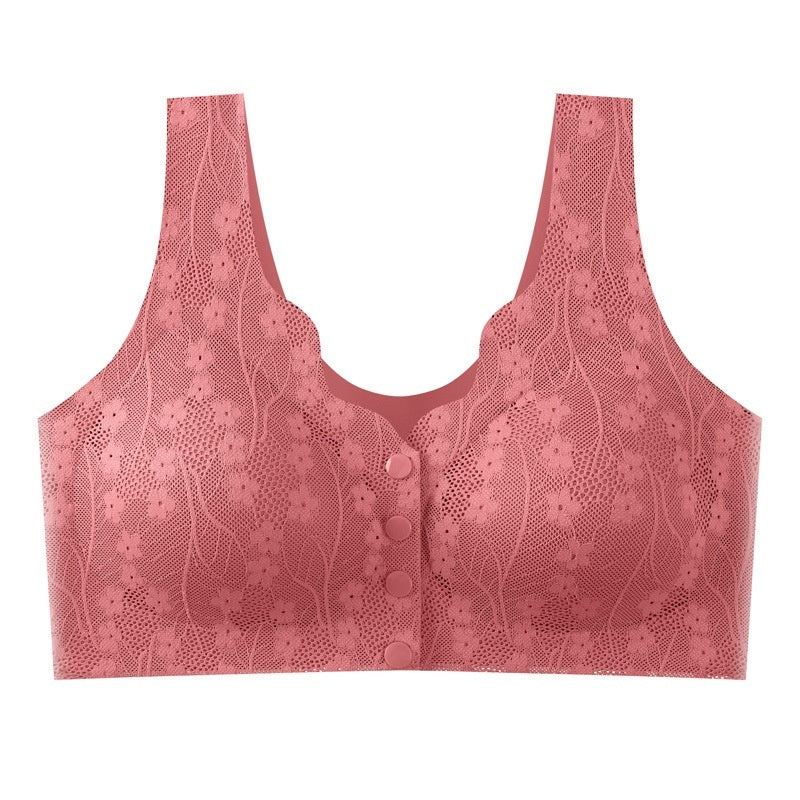Front Buckle Underwear Vest Underwear Women's Seamless Front Buckle Plus Size Bra