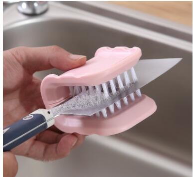 U-Shaped Knife And Cutlery Cleaner Brush Home Kitchen Cleaning Brushes Bristle Scrub Kitchen Washing by http://Lolyshop.shop