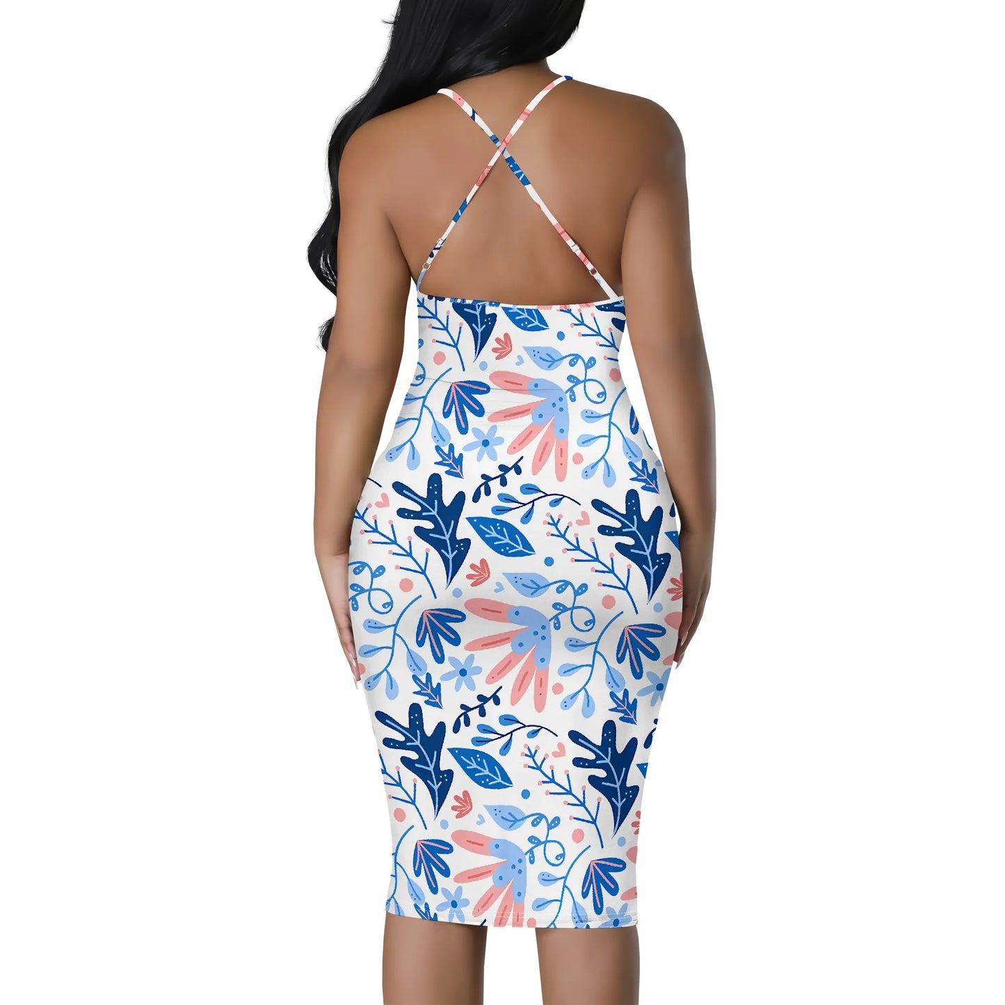 Women's clothing 2025 spring/summer new custom casual loose floral print hollow suspender dress by http:// Lolyshop.shop