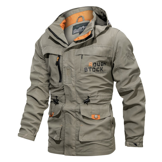 Men's Medium To Long Casual Outdoor Hooded Plus Size Jacket by http://Lolyshop.shop